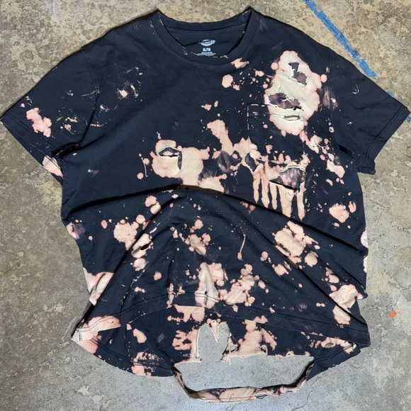 Dickies Other - Vintage Dickies Distressed Acid-Wash 100% Cotton Black Short Sleeve Shirt